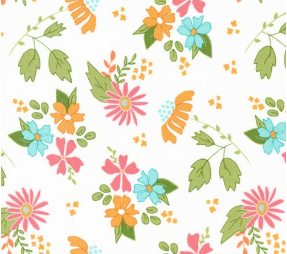 Bountiful Blooms Large Floral Off White Yardage