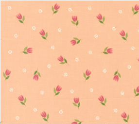 Bountiful Blooms Peach Tulip Yardage