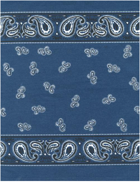 16" Classic Retro Navy Bandana Toweling