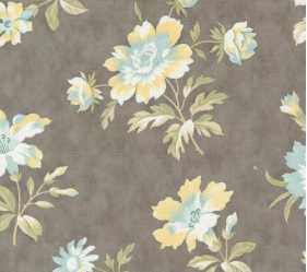 Honeybloom Charcoal Blooming Flower Yardage