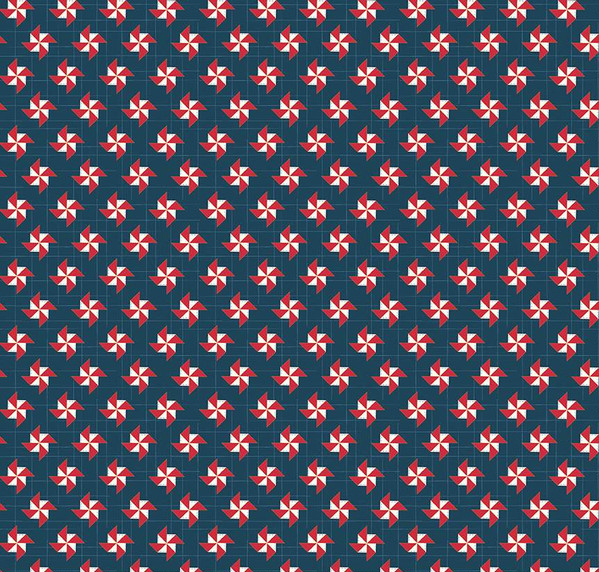 Sweet Freedom Pinwheels Oxford Yardage