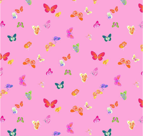 Splendid Butterflies Peony Yardage