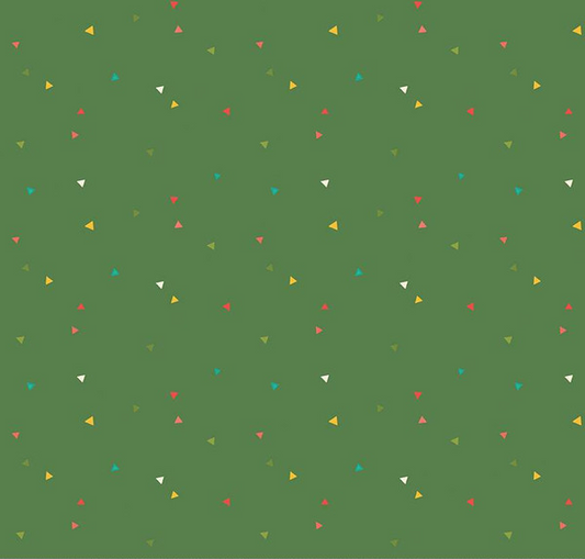 Market Street Triangles Green Yardage