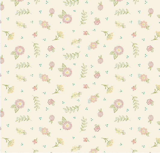 Market Street Embroidery Cream Yardage