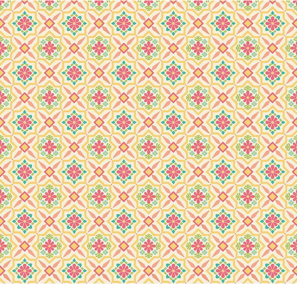 Market Street Tiles Cream Yardage