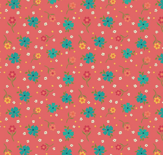Market Street Flowers Tea Rose Yardage