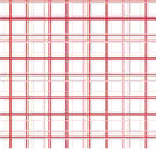 My Valentine Plaid White Yardage