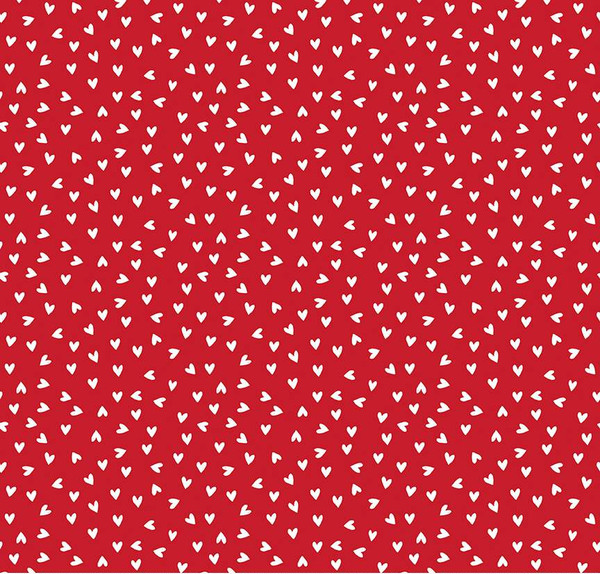 My Valentine Heart Toss Red Yardage