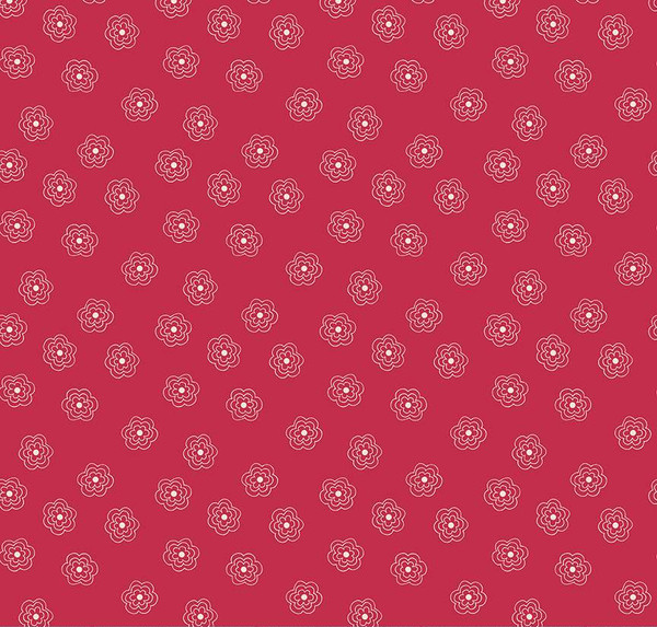 Bee Dots Rose Berry Yardage