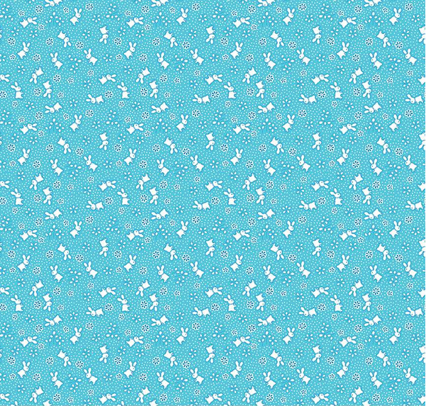 Storytime 30s Bunnies Aqua Yardage