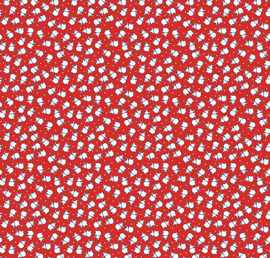 Storytime 30s Elephants Red Yardage