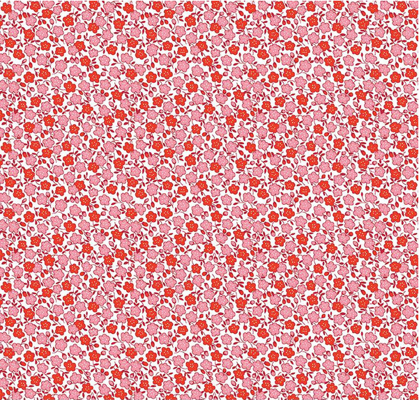 Storytime 30s Floral Red Yardage