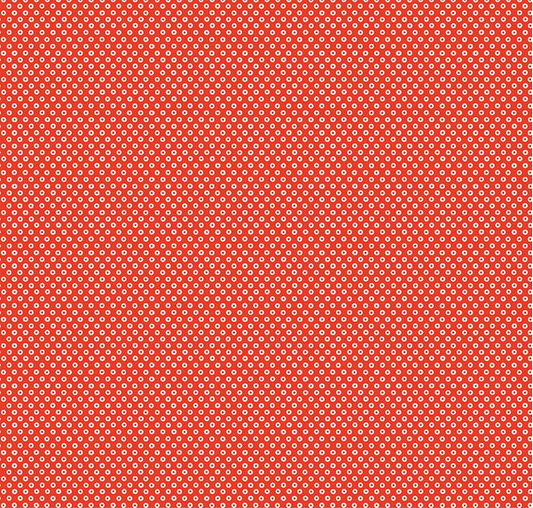 Storytime 30s Dots Red Yardage