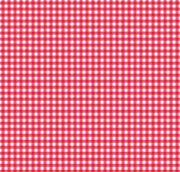 Picnic Florals Gingham Red Yardage