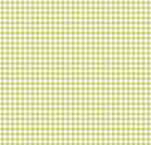 Picnic Florals Gingham Green Yardage