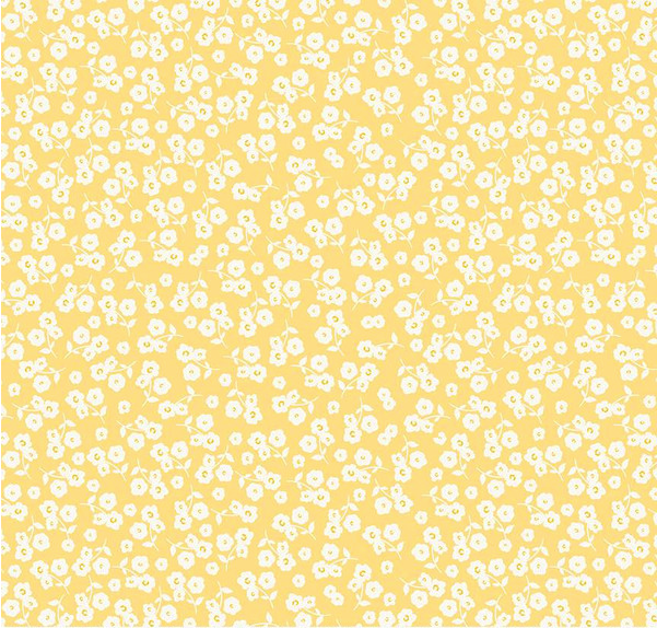 Picnic Florals Ditsy Yellow Yardage