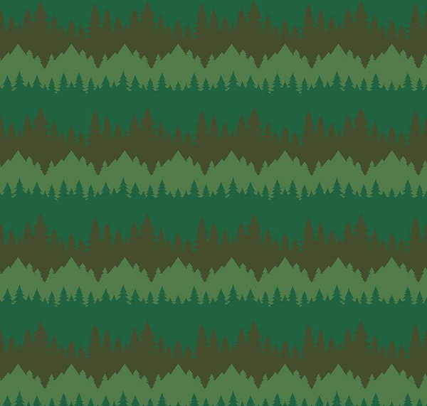 Only You Tree Stripe Forest Yardage