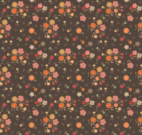 Autumn Floral Raisin Yardage