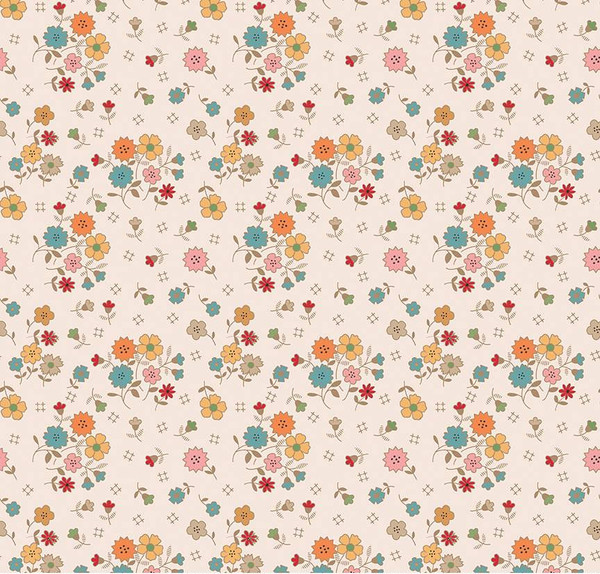 Autumn Floral Latte Yardage