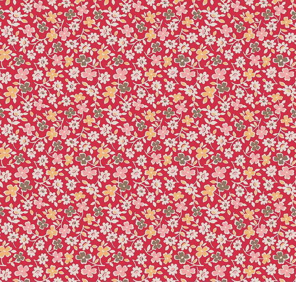 Autumn Cosmos Riley Red Yardage