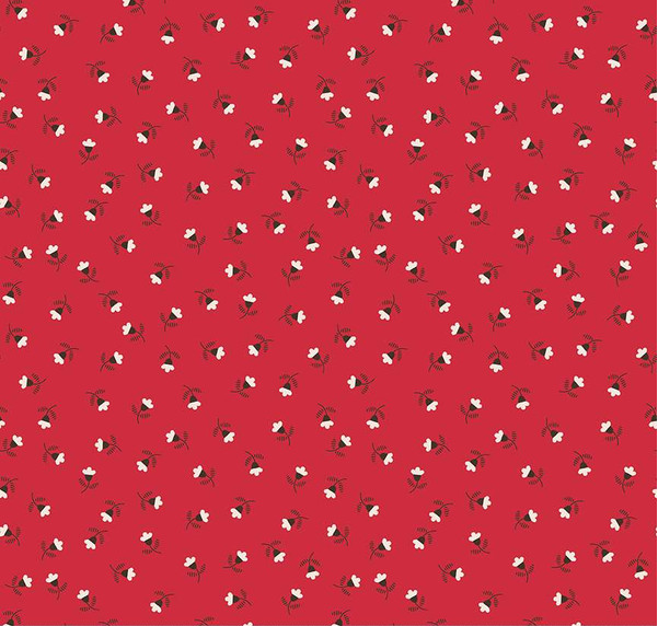 Autumn Blossom Riley Red Yardage