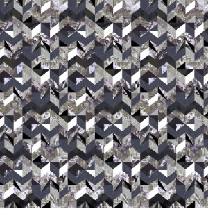 Kinetic Geometrics Zigzag Collage Gray Yardage