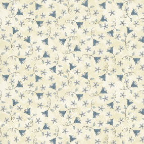 Butterflies & Blooms Tulip Toss Cream Yardage