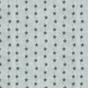 Butterflies & Blooms Flower Stripe Light Blue Yardage