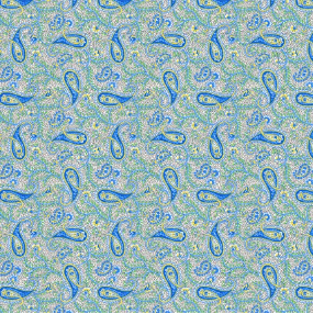 Nana Mae 7 Paisley Blue Yardage