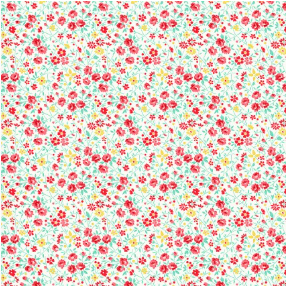 Nana Mae 7 Wild Flower Red Yardage