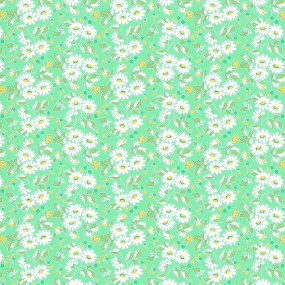 Nana Mae 7 Flower Cluster Green Yardage