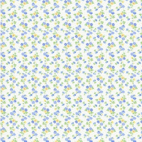 Nana Mae 7 Spaced Daisies Blue Yardage