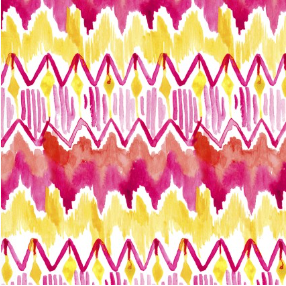 Santa Monica Ikat Fuchsia/Yellow Yardage