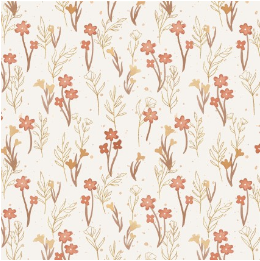 Desert Bloom Spaced Flowers Cream Yardage