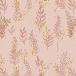 Desert Bloom Tonal Leaves Blush Yardage