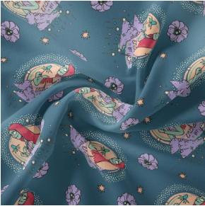 Nightmare Before Christmas Mystic Opulence Enchanted Sally Navy Fabric