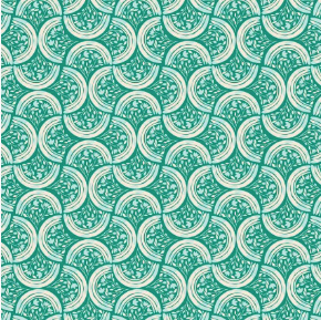 Fresh Morning Medley Seashell Bloom Green Yardage