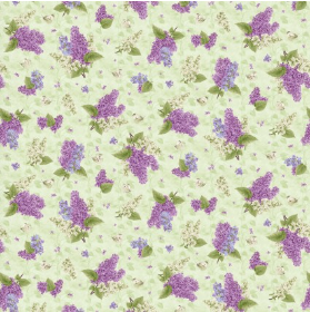 Bloomerang Small Tossed Lilac and Butterflies Green Fabric