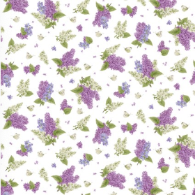 Bloomerang Small Tossed Lilac and Butterflies Multi Yardage
