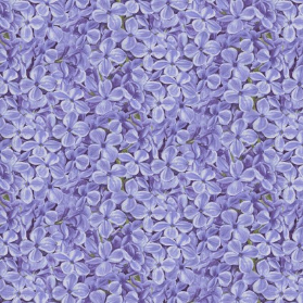 Bloomerang Packed Flowers Periwinkle Fabric