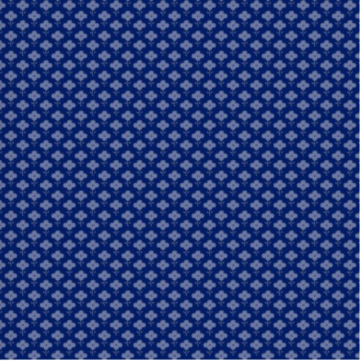 French Quarter Flower Pattern Dark Blue Fabric