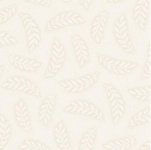 French Quarter Dot Leaves Cream Fabric