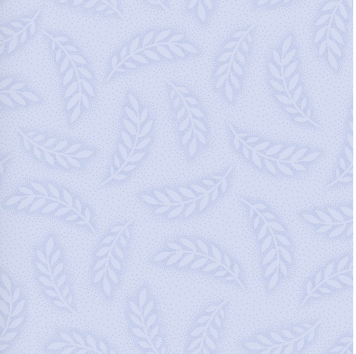 French Quarter Dot Leaves Light Blue Fabric