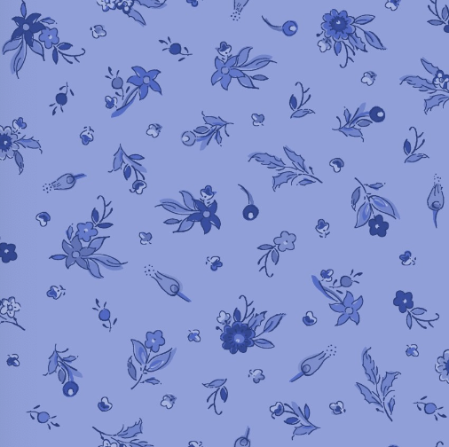 French Quarter Small Floral Violet Fabric