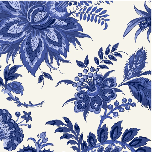 French Quarter Large Floral Cream Fabric