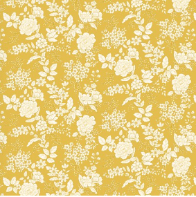 Tranquility Floral Yellow Yardage