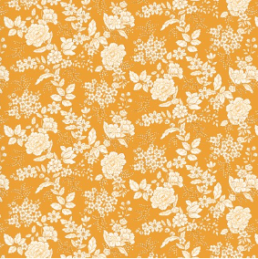 Tranquility Floral Orange Fabric