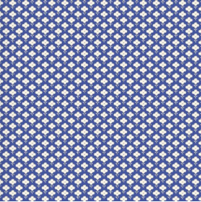 French Quarter Flower Pattern Blue Fabric