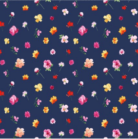 Flourish Ditsy Floral Navy Blue Yardage