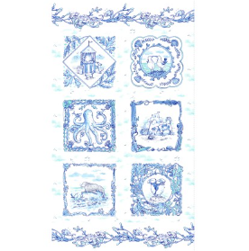 Sandy Toes Blue 24" Panel